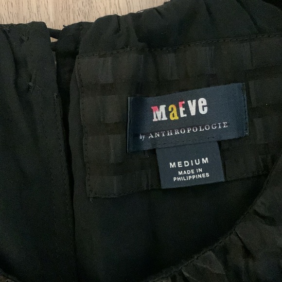 Anthropologie Maeve Side Cut Out Midi Dress in Black Size Medium - Picture 4 of 10